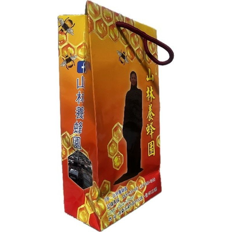 直式蜂蜜製品紙袋客製印刷